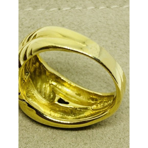 Rare David Yurman Labyrinth Solid 18K Yellow Gold Ring Size 8.75 SOLID 18k 750 - Picture 6 of 9